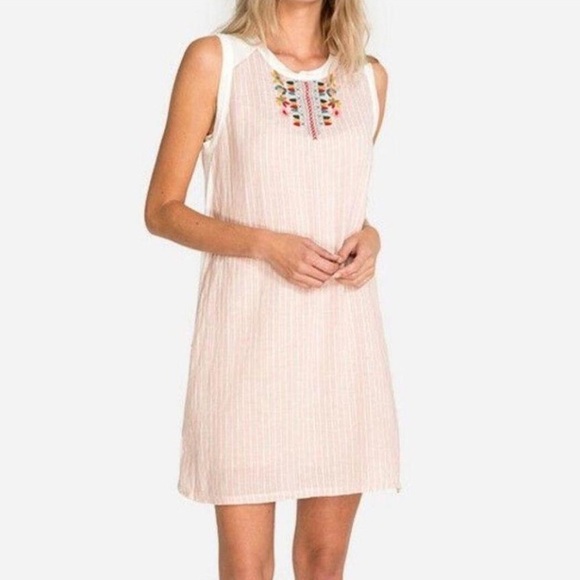 Johnny Was Embroidered Linen-Cotton Blend Mini Dress - Picture 1 of 8
